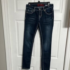 BONGO Women's Deep Indigo Skinny Jeans